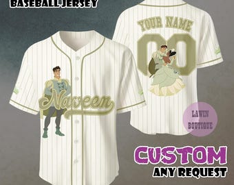 Custom Prince Naveen Baseball Jersey, Princess And The Frog Shirt, Disneyland Apparel