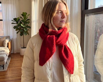 Hoofdband gebreide wollen sjaal | Veelzijdige driehoekige nekomslag, bandanastropdas