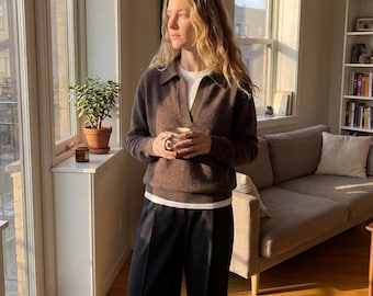 Trui met polokraag van kasjmier | Gebreide trui | Top van kasjmier met kraag | Trui met lange mouwen | Minimalistisch breisel | Casual luxe