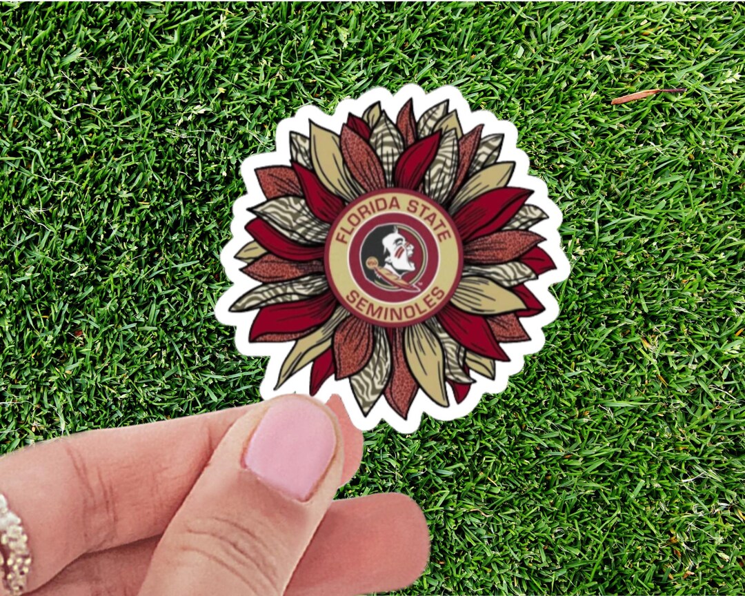 Fsu Sticker Designs FSU Seminole Sunflower Sticker: Waterproof Holographic Vinyl Decal - Etsy