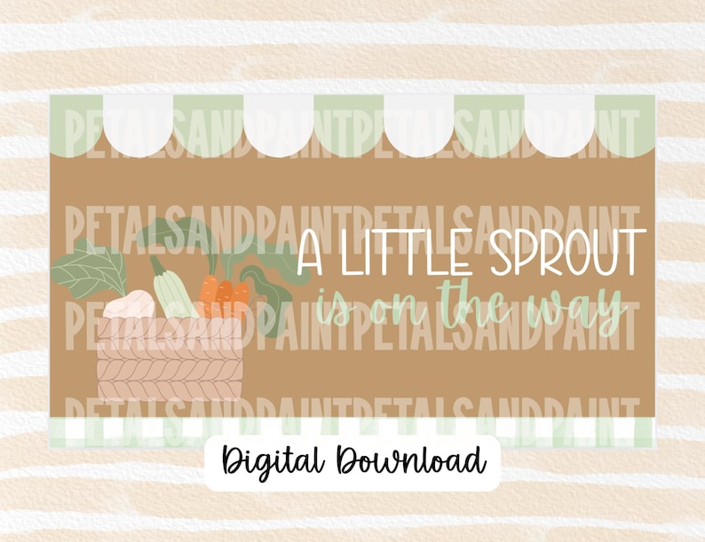 A Little Sprout is on the Way – Banner Canva Template | 60 × 35 In - Etsy