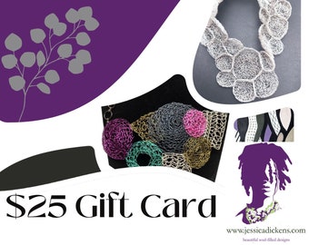E-Gift Card, 25 Dollars to Spend in Jessicadesignsjewels shop, Instant Gift Certificate, Perfect Last Minute Gift, PDF Gift Card, xmas gift