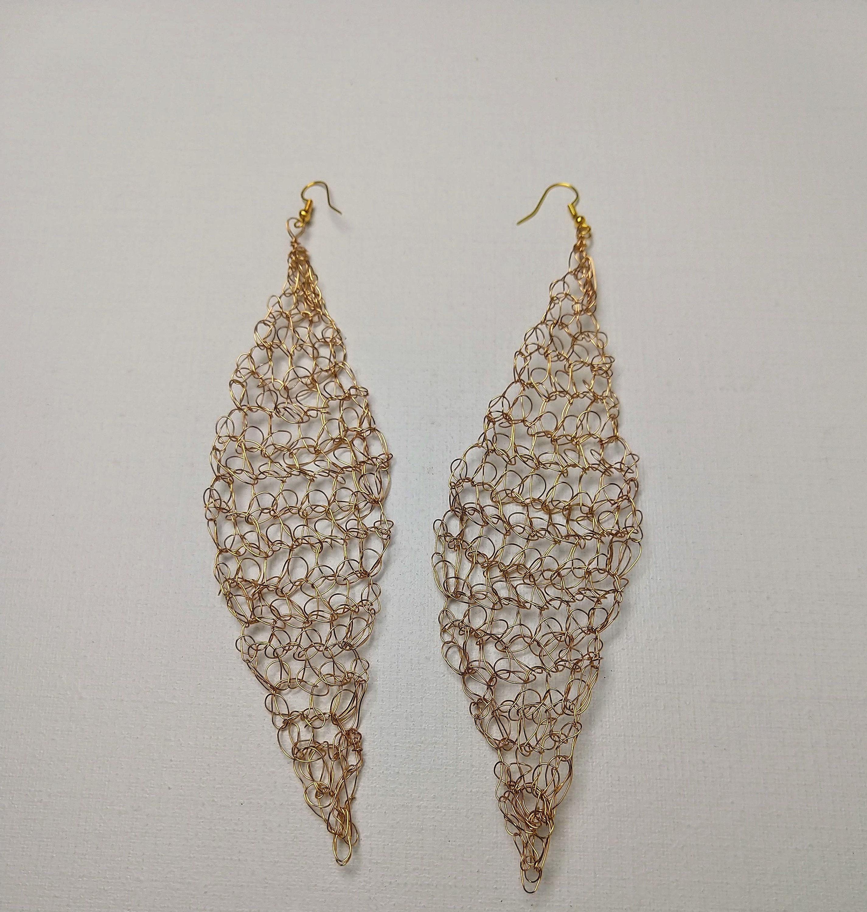 Copper Wire Earrings Crochet Tutorial Crochet Wire Jewelry Wire