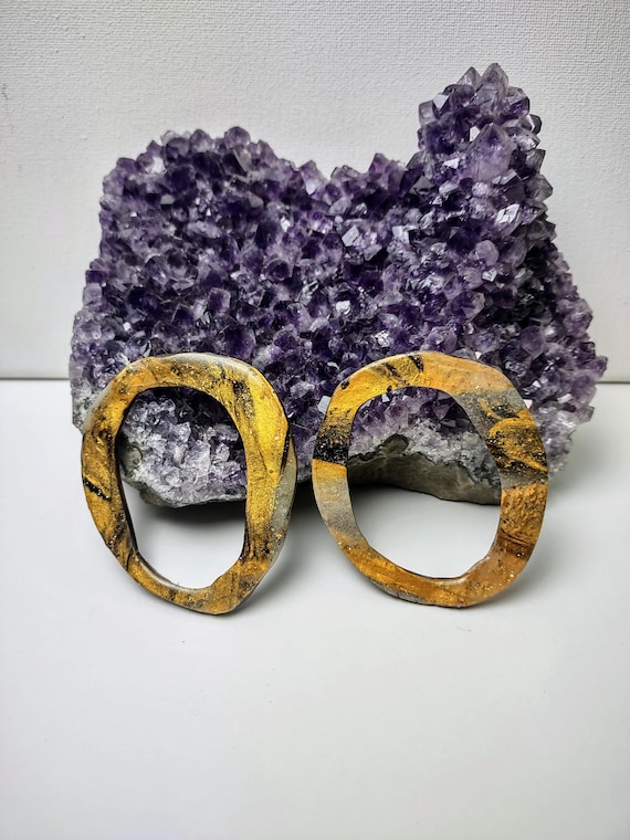 Hoop Earrings Black Owned Clay Earrings Various Polymer Clay