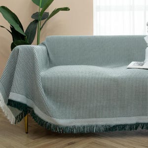 Très grand jeté de canapé en coton turc - Couverture de canapé douce, décoration de salon de ferme