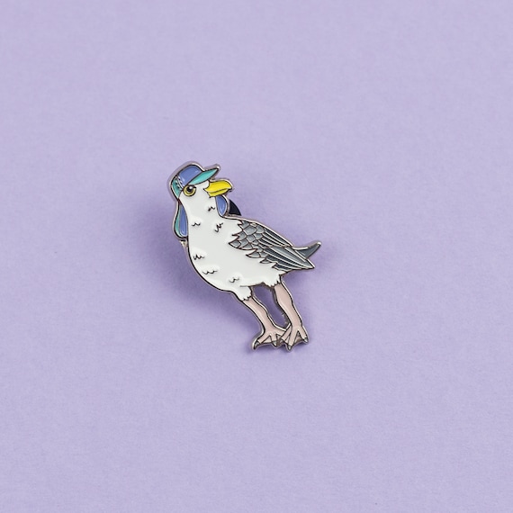 Herring Gull Enamel Pin Badge Birds in 