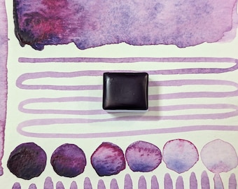 Monthly Oddballs: June 2026 - discount one-off & experimental colours. Individual pans of handmade vegan watercolour paint, in 3 pan sizes