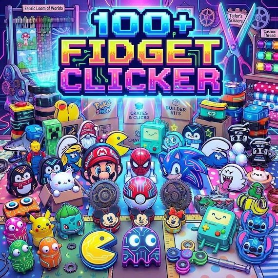100+ Fidget Clicker STL Bundle | 3D Print Toys Collection (Instant Download)