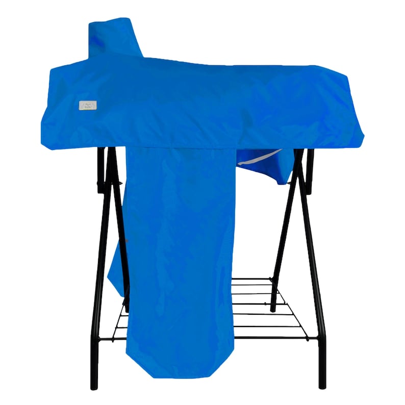 Horse Saddle Cover Double Layer Waterproof for English & Western Saddles Deep Blue