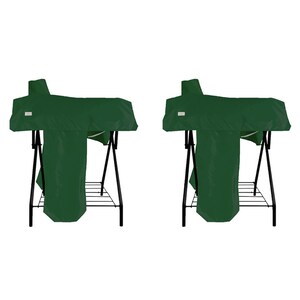 Horse Saddle Cover Double Layer Waterproof for English & Western Saddles Hunter Green - 2 Pcs