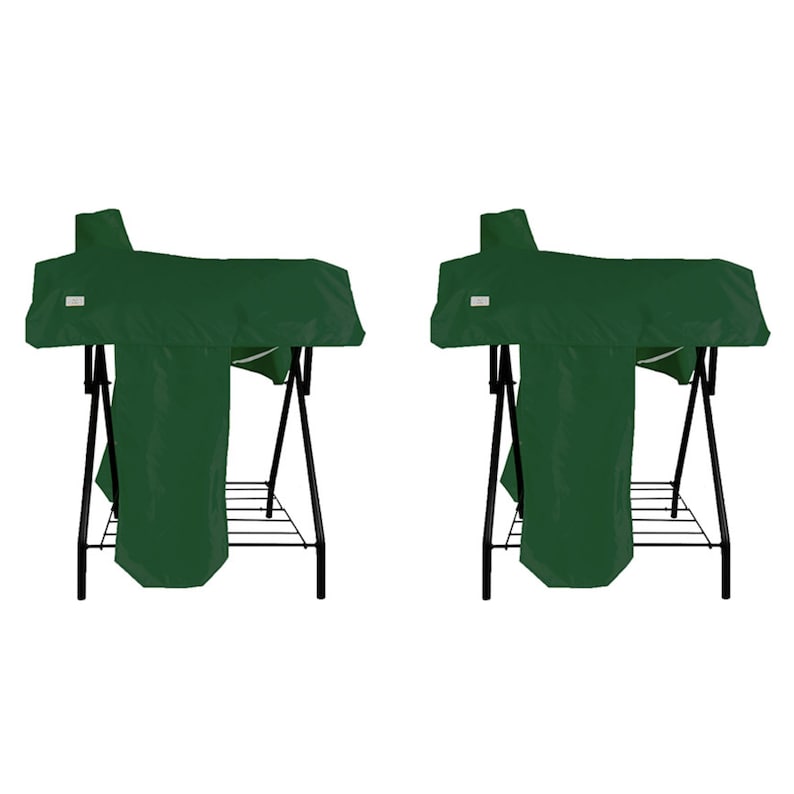 Horse Saddle Cover Double Layer Waterproof for English & Western Saddles Hunter Green - 2 Pcs