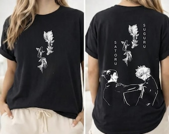 Satoru et Suguru Premium DTG impression Tshirt The Culling Game Dark Fantasy Anime Streetwear Manga méchant vintage Anime Tee Shirt JJK Fan cadeau