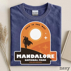 Mandalorian Unisex Comfort Colors Funny Shirt Din Djarin Grogu Star War T-Shirt This Is The Way Tee Pedro Pascal Disneyland Gift For Her Him image 6