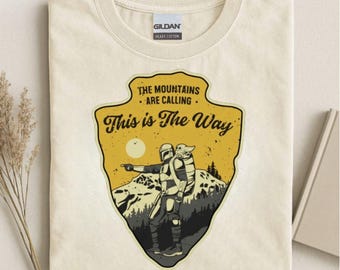 Chemise drôle de randonnée Mandalorian Din Djarin Grogu T-shirt de société de randonnée lente Star War C'est comme ça que Pedro Pascal randonneur nature Camping cadeau