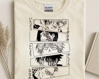 Chemise imprimée DTG premium JJK Friends The Culling Game Dark Fantasy Anime Streetwear Manga méchant Otaku TShirt Anime vintage Kaisen Fan Tee