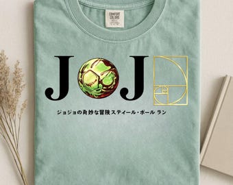 JOJO STEEL Ball Run T-Shirt Comfort Colors Movie TV Show Lover Shirt Johnny Joestar Gyro Go Go Zeppeli Hearthrob Anime Character Tee