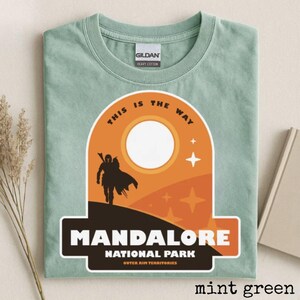 Mandalorian Unisex Comfort Colors Funny Shirt Din Djarin Grogu Star War T-Shirt This Is The Way Tee Pedro Pascal Disneyland Gift For Her Him image 4