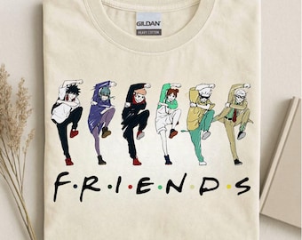 Fun Friends JJK Fan Tshirt Gift Premium DTG Print The Culling Game Dark Fantasy Anime Streetwear Manga méchant Otaku T-shirt Anime vintage