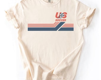 Vintage USA VM T-shirt | Retro fotbollsgrafik | Fifa VM unisex fotbollströja | Landslag USA
