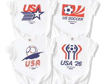 USA VM i fotboll T-shirts. Comfort Colors® unisex t-shirt med grafisk design för fans.