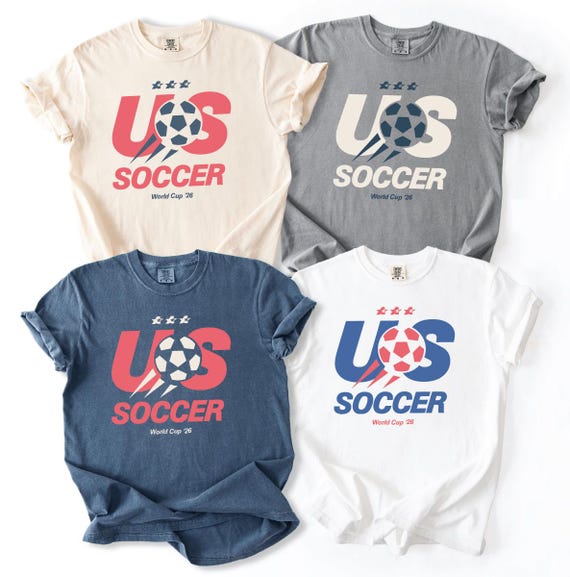 Comfort Colors® Unisex Retro US Soccer Tees. FIFA World Cup 2026.