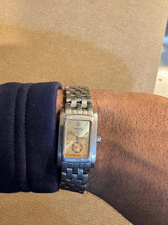 Longines Vintage Rectangular Manual-Wind Watch (1… - image 4