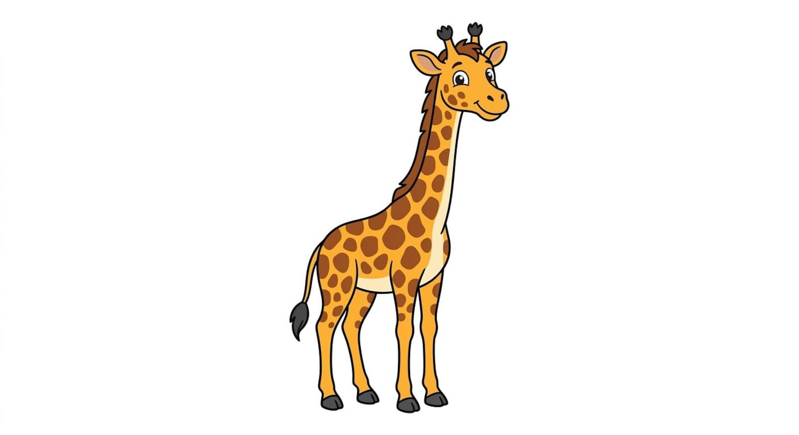 Giraffe Cartoon Clip Art - Etsy UK