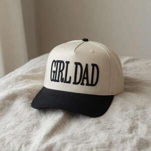 Girl Dad Embroidered Baseball Cap Trendy Minimal Hat Gift For Dad Daily image 1