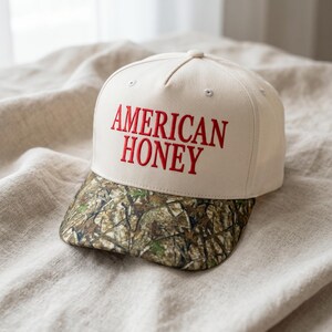 American Honey USA Patriotic Blue Red Camouflage Camo Baseball Hat Cap NEW Low Profile Camouflage Baseball Hat - Tons of Camo Colors main image 3