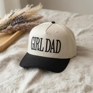 Girl Dad Embroidered Baseball Cap Trendy Minimal Hat Gift For Dad Daily image 4