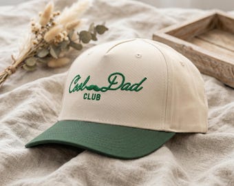 Dad Club Trucker Hat, Embroidered Mustache Cap, Retro Two Tone Baseball Hat, Vintage Dad Hat, Father’s Day Gift
