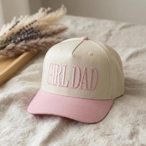 Girl Dad Embroidered Baseball Cap Trendy Minimal Hat Gift For Dad Daily image 3