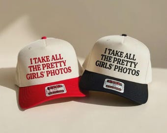 Embroidered Pretty Girls Photos Hat, Funny Sarcastic Daughter Cap, Retro Photographer Gift Trucker
