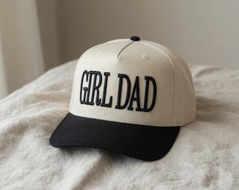 Girl Dad Puff Embroidered Baseball Cap Trendy Minimal Hat Gift For Dad Daily