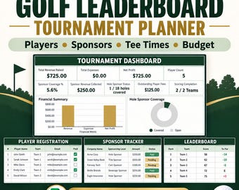 Golf-Rangliste und Turnierplaner | Spielerregistrierung, Sponsoren, Startzeiten | Google Tabellen