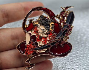 Broche de esmalte Nezha - Arte de fã de Black Myth Wukong