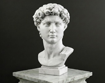 Michelangelo David Byst Staty Resin Skulptur Klassisk Renässans Konstdekor Grekisk Romersk Hemmakontor Interiör Accent