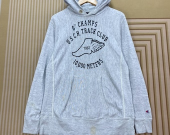 Vintage Champion Reverse Weave-huvtröja med pullover-motiv