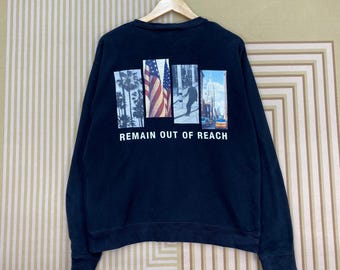 Foto gráfica de la sudadera de cuello redondo Azul by Moussy