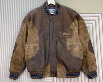 Chaqueta bomber vintage Loch Lomond para hombre, modelo The Indiana Grand Prix.