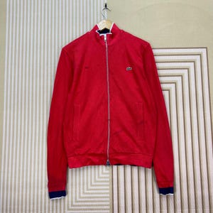 Red Lacoste Jacket - Etsy