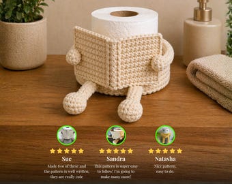 Crochet Toilet Paper Holder Pattern PDF - Bathroom Decor Crochet Pattern,  Crochet Pattern PDF, Amigurumi Toilet Paper Holder Pattern