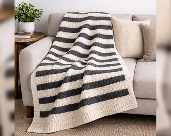 Manta alpina - Patrón de crochet, Manta de crochet, Manta gruesa, Manta de alpaca, Manta de invierno, Manta rústica, Crochet texturizado