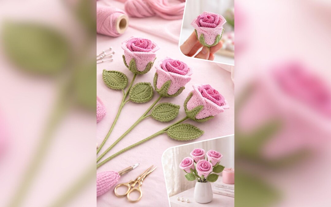 Thread Rose Craft Rose Crochet Pattern - Thread Crochet, Crochet Rose, Crochet Flowers ...