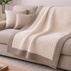 Alpine Blanket - Crochet Pattern, Crochet Blanket, Chunky Blanket, Alpaca Blanket, Winter Blanket, Rustic Blanket, Textured Crochet, Crochet