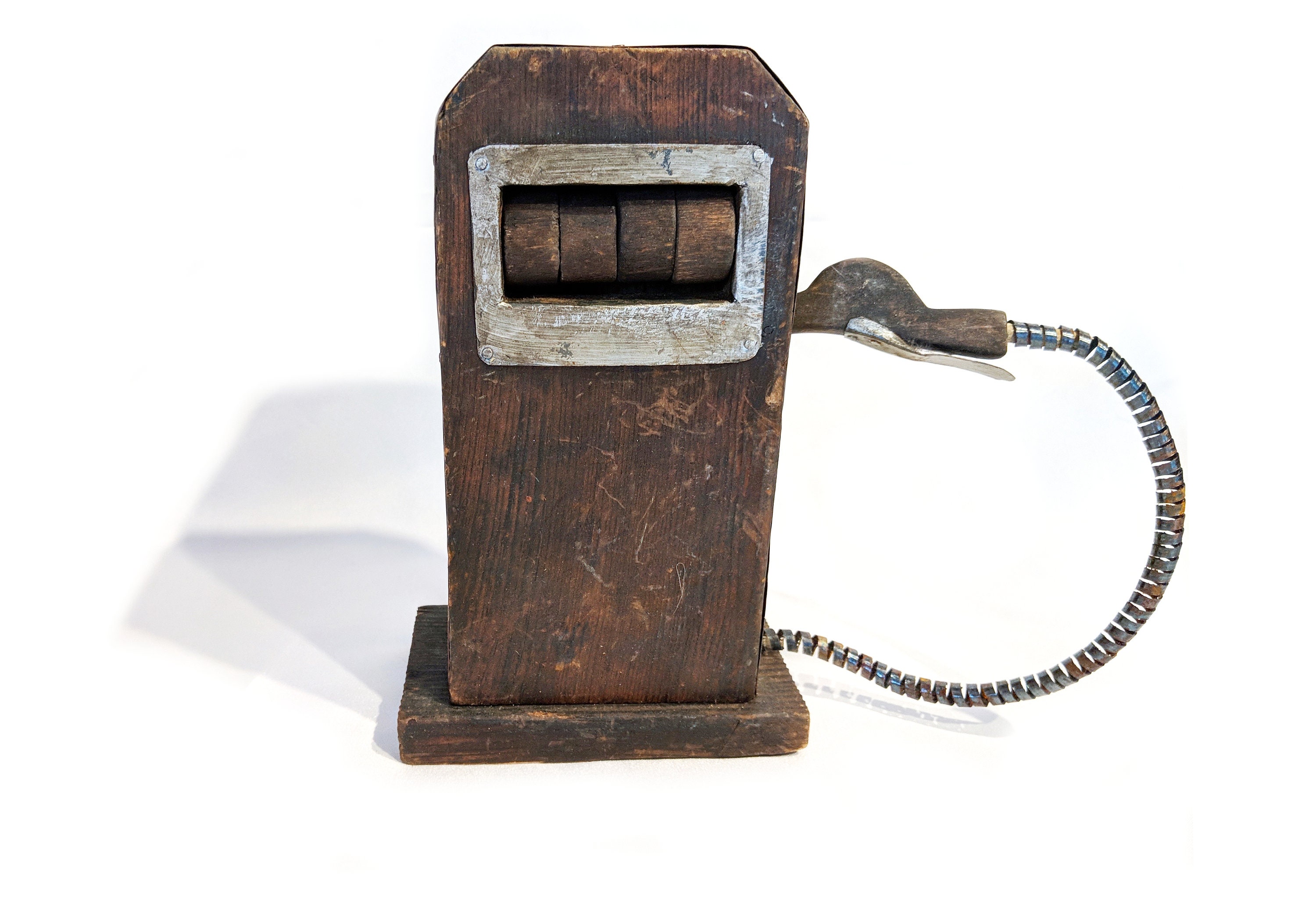 Vintage toy gas pump from the 1950s folk art wooden Etsy