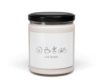 One-Line Minimal Icons Candle, Soy Jar Candle | Scandi Line Art, Simple Outline