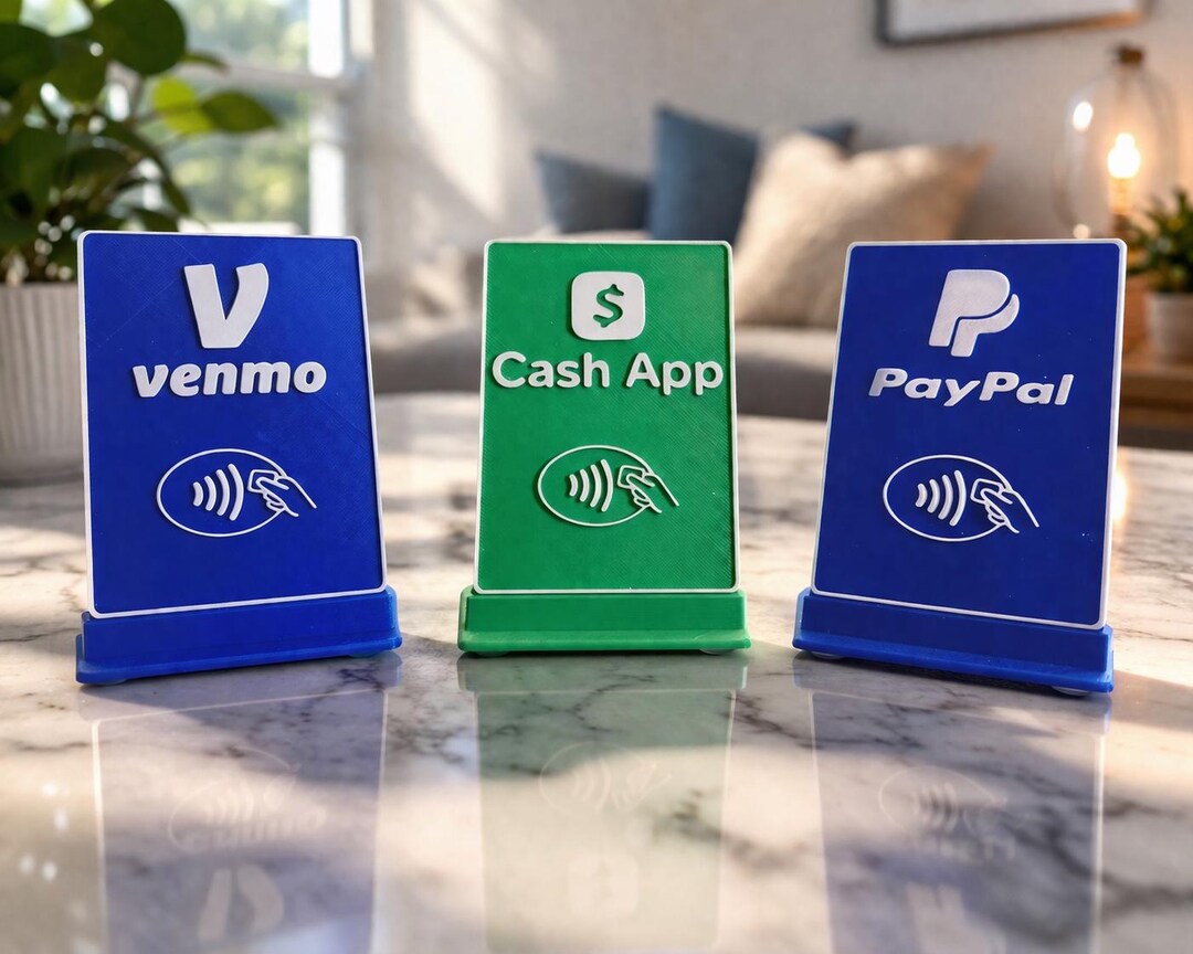 Tap-to-pay Sign Stand | Venmo, Cash App, Paypal Payment Display - Etsy