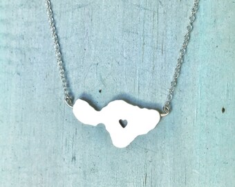 Heart in Maui Necklace • Sterling Silver or 14K gf by Sparrow Seas