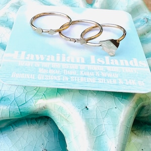 Hawaiian Islands Stacking Ring Set-Big Island, Maui, Lanai, Molokai, Oahu, Kauai and Niihau in Sterling Silver or 14K Gold/F image 6